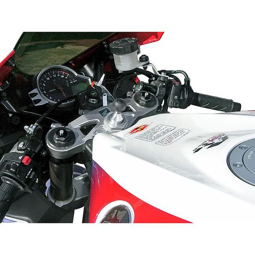 Motorrad Navi- & Smartphonehalter Berni`s Geräte-/Navihalter NH3 Kugel Dübel Lenkkopf 22-26 mm chrom Braun