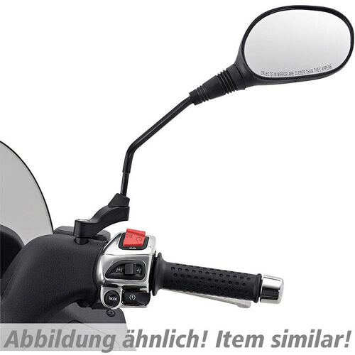 Motorcycle Mirror Extensions Berni`s mirror extension handlebar M8x1,25 Piaggio chromelook Black