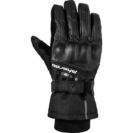 Women Motorcycle Gloves Pharao Edmon WP Winter Ladies Leather / textile glove long Black