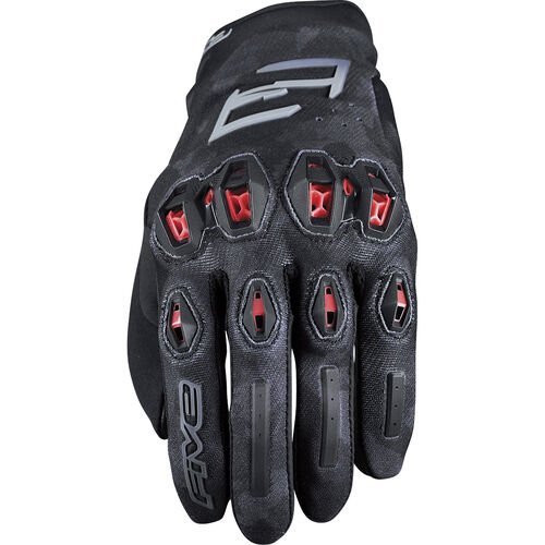Motorcycle Gloves Five Stunt Evo 2 glove short camo/black/red XXL Blue