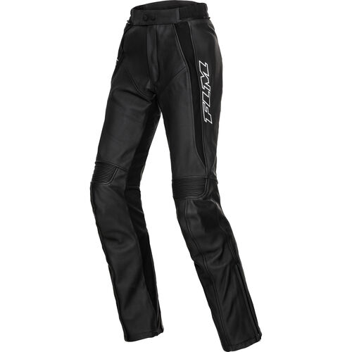 Pantalons de moto en cuir FLM Sport Pantalon de combinaison en cuir dames 4.0 large Noir