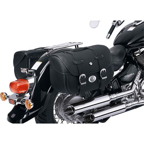 Motorrad Satteltaschen Hepco & Becker Ledersatteltaschenpaar Liberty Big 46 Liter schwarz Neutral