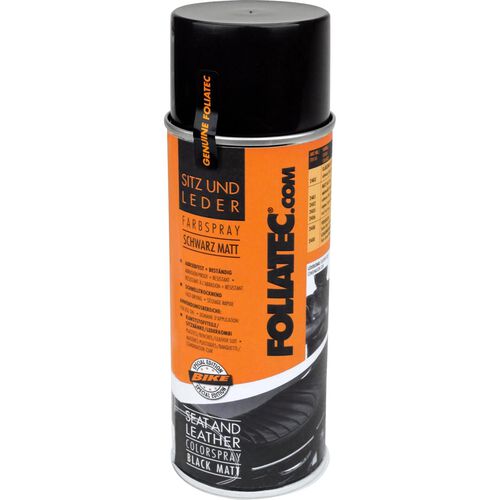 Motorcycle Paints & Lacquers FOLIATEC Seat and leather paint spray 400 ml black matt Red