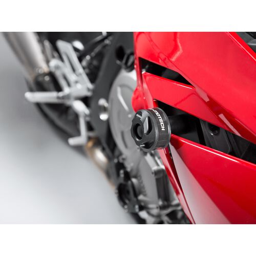 Motorcycle Crash Pads & Bars SW-MOTECH frame sliders for BMW S 1000 R 2014-2016 Grey