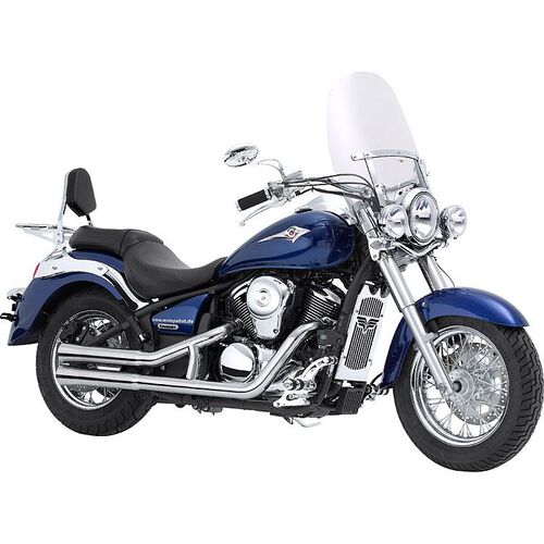 Motorcycle Exhausts & Rear Silencer Falcon Double Groove exhaust ED Fat Bob, Wide Glide black