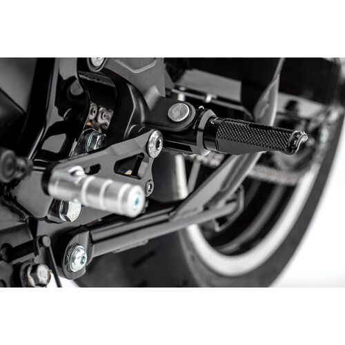 Cale-pieds & pédale de moto Rizoma adaptateurs repose-pieds Ø18mm PE750B noir pour devant Bleu