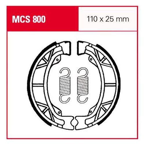 Plaquettes de frein de moto TRW Lucas mâchoires de frein iF MCS800 110x25mm Neutre
