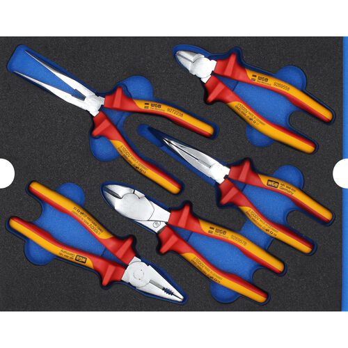 Wrench & Tong WGB MES blue Pliers set VDE 5 pieces Orange