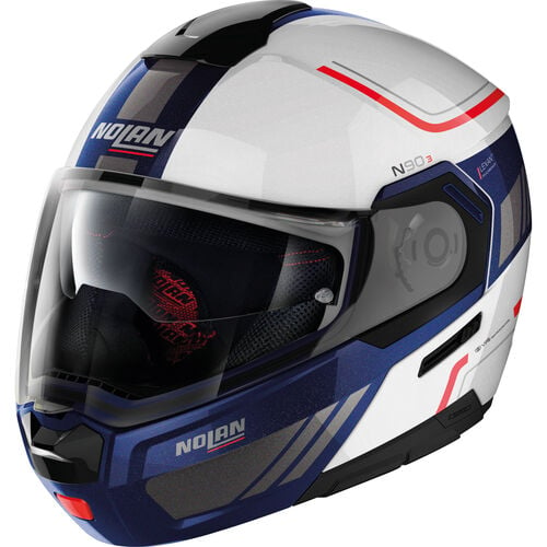 Flip Up Helmets Nolan N90-3 n-com Voyager Red/White/Blue #20 XS Multicolor