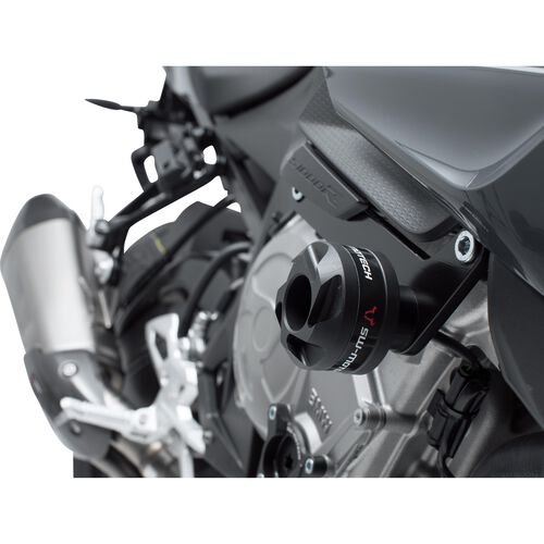 Motorcycle Crash Pads & Bars SW-MOTECH frame sliders for BMW S 1000 R 2017-2020 Grey
