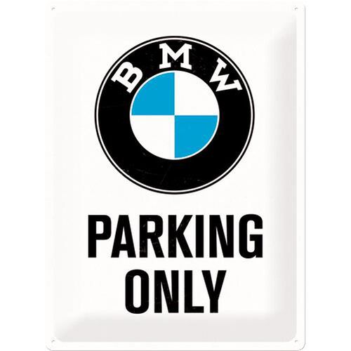 Plaques en tôle & rétro pour moto Nostalgic-Art Inscrivez Tin 30 x 40 "BMW - Parking Only" Neutre
