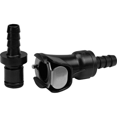 Motorcycle Fuel Filters & Hoses POLO Quick lock coupling for fuel feed hose 6 mm Black