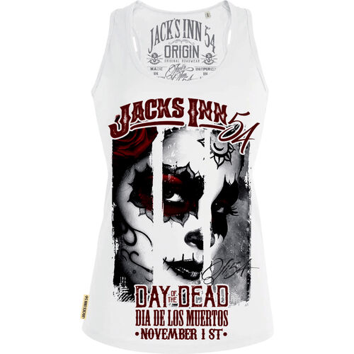 T-shirts Jack's Inn 54 Day of the dead Débardeur Femmes Blanc