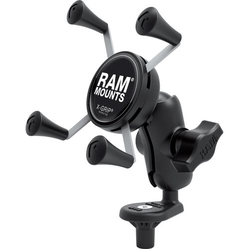 Support de smartphone & de navigateur pour moto Ram Mounts X-Grip® kit avec STEM attachement RAM-B-176-A-UN7U Gris