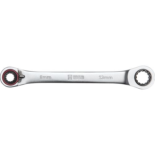 Wrench & Tong WGB 4in1 double ring ratchet wrench SW8/10/12/13mm 165mm Red