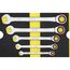MES yellow Combination wrench set with ratchet 5-piece