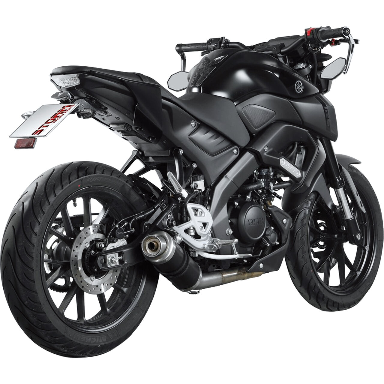 Auspuff ST05 rund 1in1 schwarz für Yamaha MT-125 2020