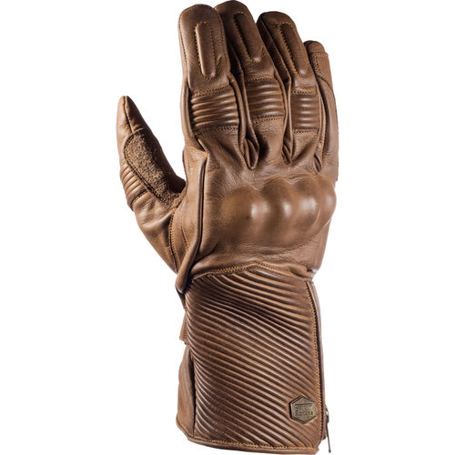 Motorcycle Gloves Scooter Spirit Motors David Deckhand WP leather glove long Brown