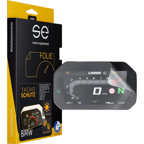 Instruments & accessoires pour instruments Smart Engineered Film de protection cockpit anti-reflet pour BMW TFT Noir
