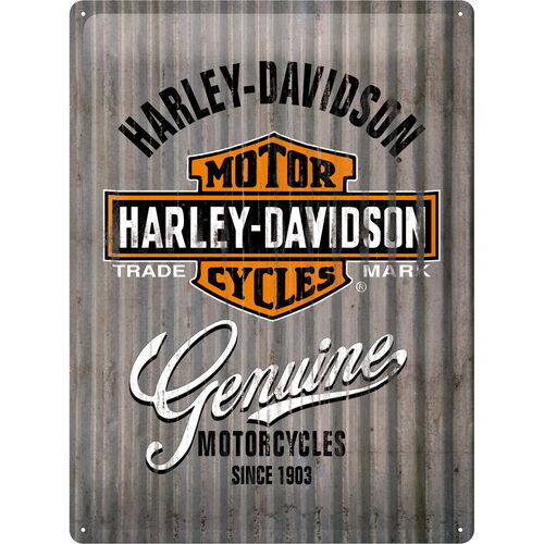 Plaques en tôle & rétro pour moto Nostalgic-Art Signe en métal 30 x 40 Harley-Davidson "Metal Wall" Neutre