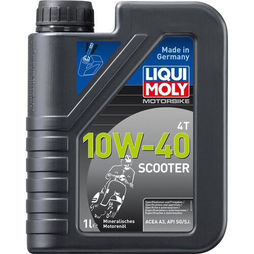 Motorcycle Engine Oil Liqui Moly Motorbike 4T 10W-40 Scooter 1 liter Neutral