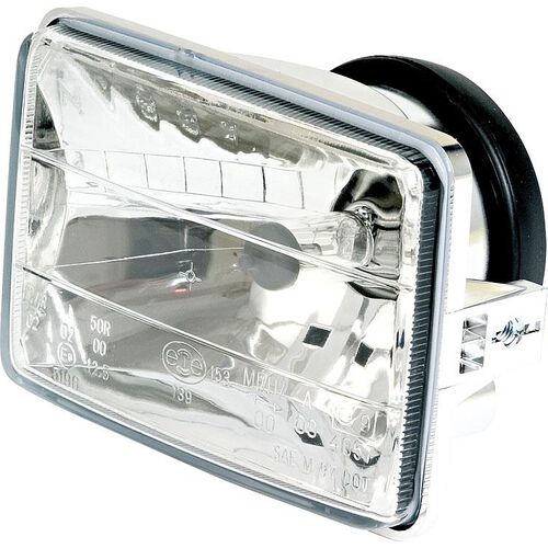 Motorcycle Headlights & Lamp Holders Paaschburg & Wunderlich H4 Headlight insert, clear glass, square 130x90mm Blue
