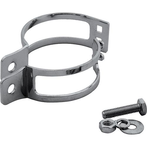 Electrics Others Paaschburg & Wunderlich pair of indicator clamps, chrome 2-part for 31-34mm Ø Black