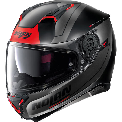Nolan N87 Full Face Helmet Skilled n-com red #97