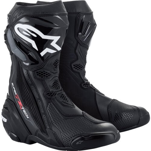 Chaussures et bottes de moto Alpinestars Supertech R bottes de moto longue Noir
