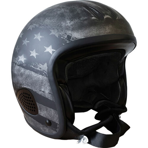 Bores Gensler Kult Jet Helmet USA flat grey Open-Face-Helmet