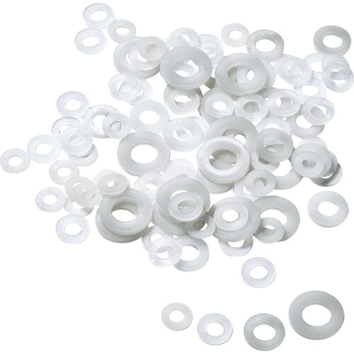Coverings & Wheeel Covers Hashiru Polyamide washers M4-M8 100 pieces Neutral