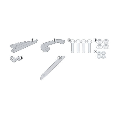 Accessoires & pièces de rechange pour coffres Givi kit de support 1132KIT pour Honda VFR 800 2014-2020 Neutre
