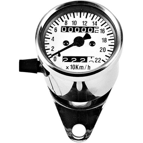 Instruments Shin Yo speedometer analogue stainless steel Ø60mm K1.4 silver/white Black