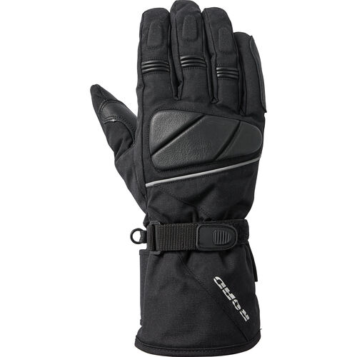 Motorcycle Gloves Tourer Road Tour Ladies leather/textile glove 2.0 long Black