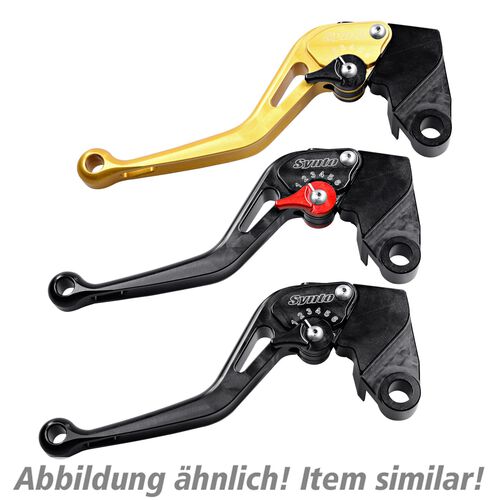 Motorcycle Clutch Levers ABM clutch lever adjustable Synto KH51 short black/gold