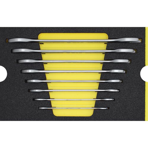 MES yellow Open end wrench set 8 pieces