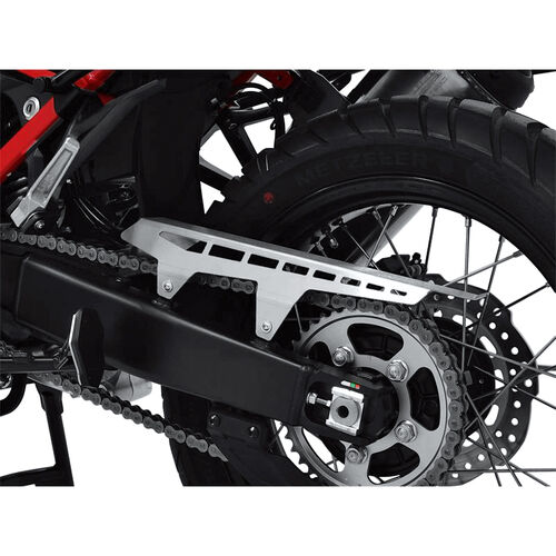 Motorrad Kettenschutz & Ritzelabdeckungen Zieger Kettenschutz Edelstahl silber für Honda CRF 1100 Africa Twin Schwarz