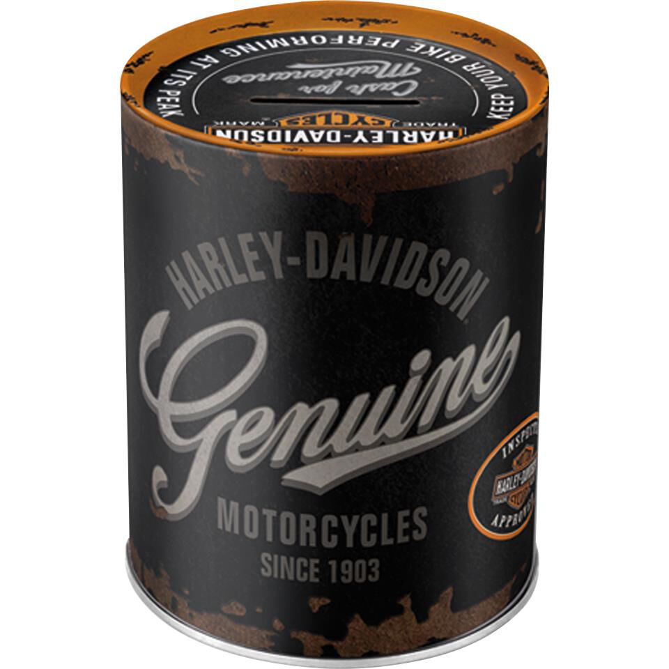 Harley Davidson Blechdose rund Genuine  Blechschild Schild Motorrad Biker 