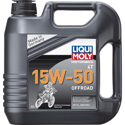 Motorcycle Engine Oil Liqui Moly Motorbike 4T 15W-50 Offroad 4 liter Neutral