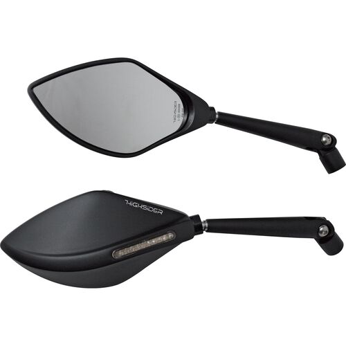Mirrors Highsider fairing mirror pair/indicator w/o adapter Torezzo black Grey