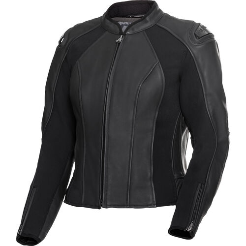 Motorcycle Leather Jackets FLM Brooklands Ladies leather jacket Black