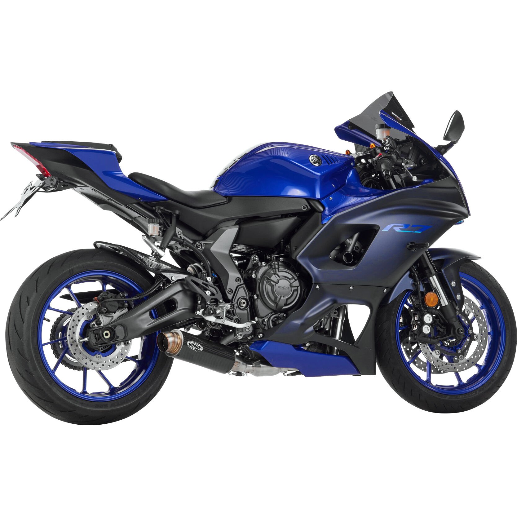 Buy Shark exhaust SRC4 exhaust 2in1 short carbon for Yamaha YZF R7