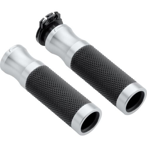 Handlebars, Handlebar Caps & Weights, Hand Protectors & Grips Rizoma grips Sport alu for 22mm GR205A silver Neutral