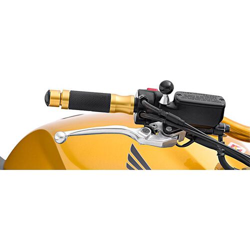 Motorcycle Navigation & Smartphone Holders Berni`s satnav holder NH1 1"ball M10x1,25  chrome look Brown