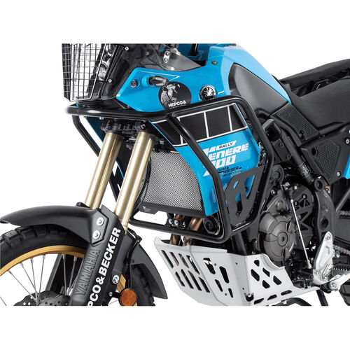 Motorcycle Crash Pads & Bars Hepco & Becker crashbar tank big black for Yamaha XT 700 Z Tenere White