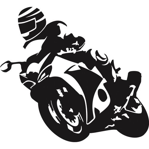 Images de moto POLO autocollant Supersportler 02 8 x 7,3 cm noir