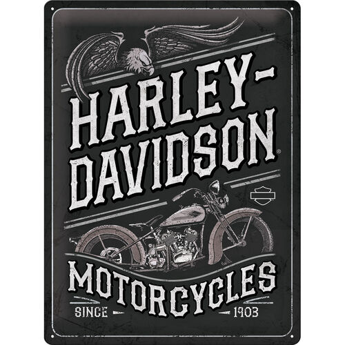 Plaques en tôle & rétro pour moto Nostalgic-Art Signe en métal 30 x 40 HD "Motorcycles Eagle" Neutre