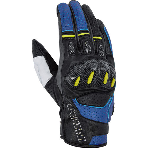 Motorcycle Gloves Sport FLM Octane leatehr glove short blue 8,5