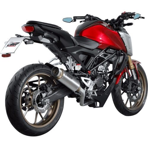 Motorrad Auspuffanlagen & Endschalldämpfer MIVV GP Pro Auspuff 1-1 H.077.K6P Titan für Honda CB 125 R 2021- Blau