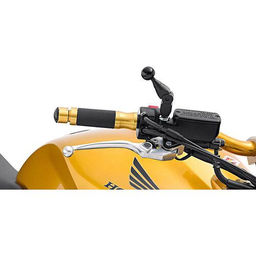 Support de smartphone & de navigateur pour moto Berni`s Dispositif / Support pour GPS NH2 balle avec joint M10x1,25 Brun